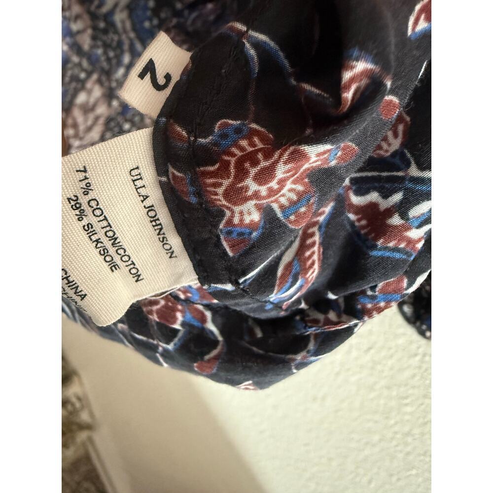 Ulla Johnson - Arusi Printed Cotton and Silk-Blend Blouse Batik - Size 2 - Picture 4 of 4